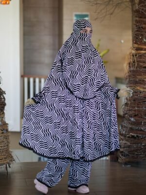Alternative view of Premium Khimar with Plaju Set – 241