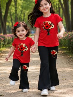 Alternative view of Premium Cotton T-shirt Set for Kids – 2 Pcs Combo- 603