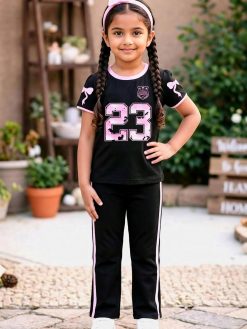 Alternative view of Premium Cotton T-shirt Set for Kids – 2 Pcs Combo- 605
