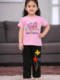 Alternative view of Premium Cotton T-shirt Set for Kids – 2 Pcs Combo-611