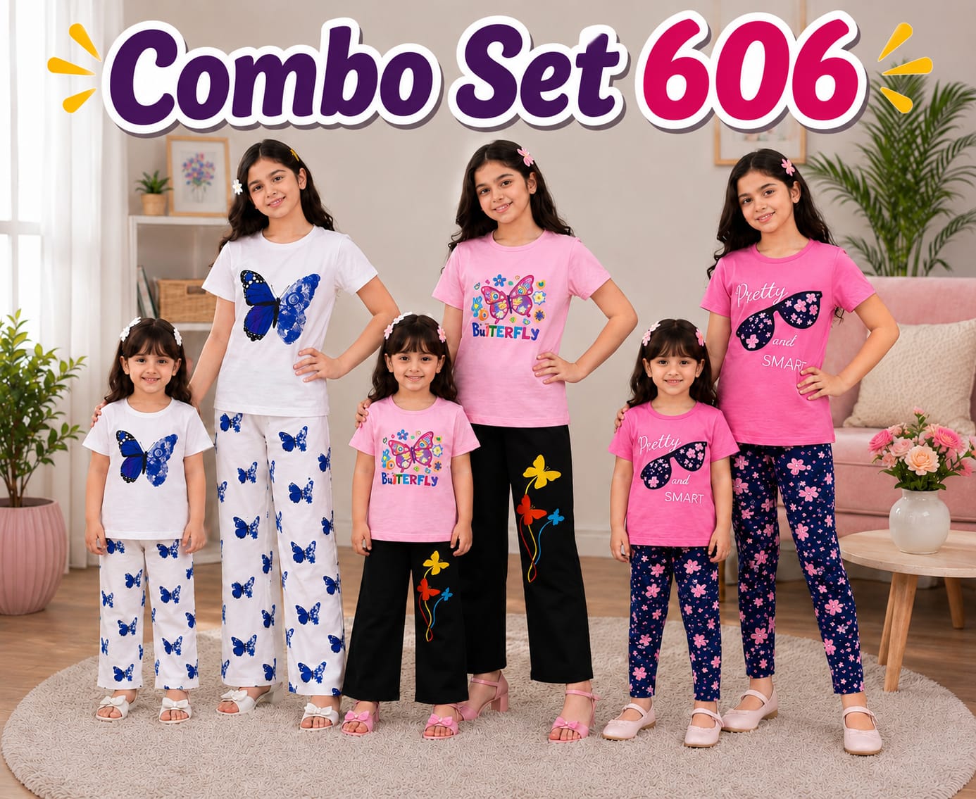 Premium Cotton T-shirt Set for Kids – 3 Pcs Combo-606