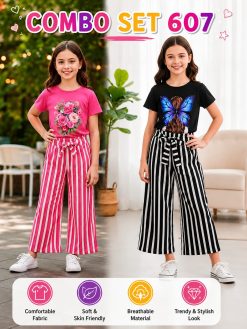 Premium Cotton T-shirt Set for Kids – 2 Pcs Combo-607