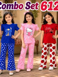 Premium Cotton T-shirt Set for Kids – 3 Pcs Combo-612