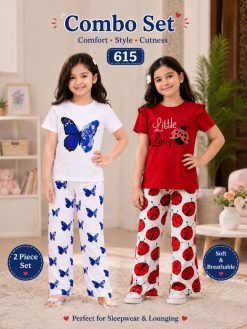 Premium Cotton T-shirt Set for Kids – 2 Pcs Combo-615
