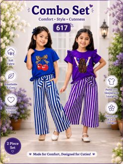 Premium Cotton T-shirt Set for Kids – 2 Pcs Combo-617