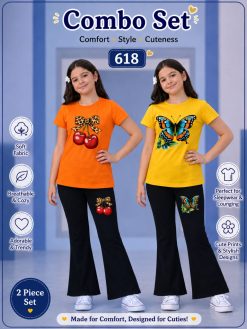 Premium Cotton T-shirt Set for Kids – 2 Pcs Combo-618